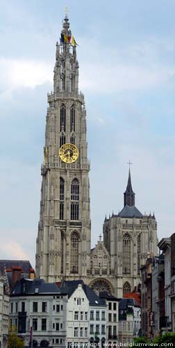 Our Ladies Cathedral ANTWERP 1 / ANTWERP picture Seen from the Schelde