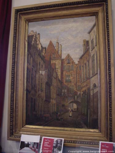 Palingbrug ANTWERPEN 1 (centrum) / ANTWERPEN foto Oud schilderij in Stadhuis door H. Van Deuren, ca. 1880