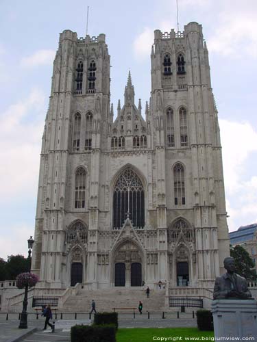 Saint-Michaels' cathedral (Saint-Michael and  Sainte-Gudule) BRUSSELS-CITY / BRUSSELS picture From Place Sainte-Gudule