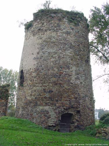 Kasteel en donjon van Walhain (te Walhain-Saint-Paul) WALHAIN foto Toren binnen muren