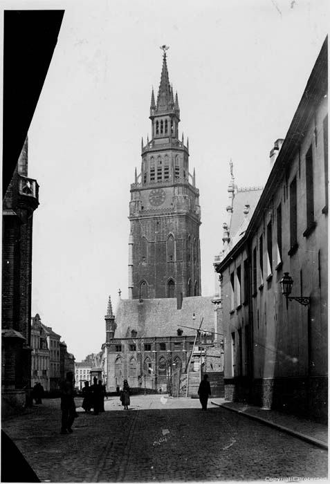 Belfry, bell-tower and clothmakers' hall GHENT picture Situation around 1900