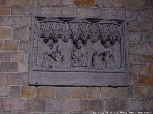 Saint Waudru church MONS picture Half relief dated 1434