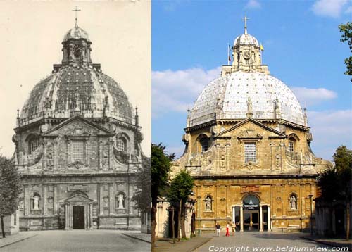 Basiliek van Scherpenheuvel SCHERPENHEUVEL / SCHERPENHEUVEL - ZICHEM foto Zie je geen veranderingen... kijk dan eens naar het portaal!  Vergelijking begin 20 ste eeuw en 2003.