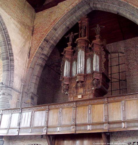 Onze-Lieve-Vrouwekerk DAMME foto Orgelkast uit 1639 met orgel uit 1844.