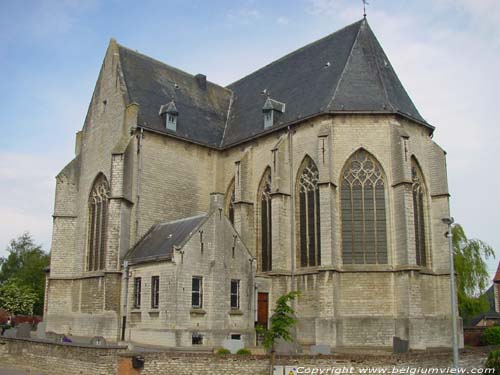 Onze-Lieve-Vrouw-ten-Hemelopnemingkerk (Vertrijk) BOUTERSEM foto Overizcht koor en sacristie
