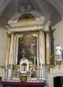 Saint-Nicholas RAEREN picture: The main altar in baroque style is flanked by 2 statues of Saint Nicholas. 