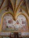 Sint-Genovevakerk (Zepperen) SINT-TRUIDEN foto: Muurschildering van rond 1500 dat het Laatste Oordeel voorstelt.