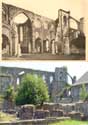 Ruïne van de abdij van Aulne (te Gozee) THUIN foto: De ruÃ¯ne begin 1900 vergeleken met 2001