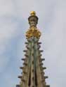 Monument voor Leopold I LAKEN / BRUSSEL foto: Met hogels bezette torenspits, bekroond door een vergulde kroon.