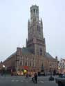 Belfort van Brugge en hallen (halletoren) BRUGGE foto: Zijaanzicht